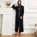 Black Hand Sewn Hooded Robe ABAYA Muslim Women's Dresses - melvincucci