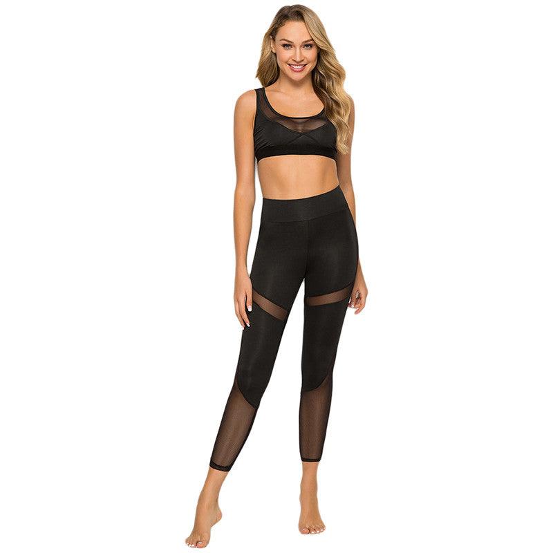 Black Mesh Leggings Women Pant High Waist Legging Fitness - melvincucci