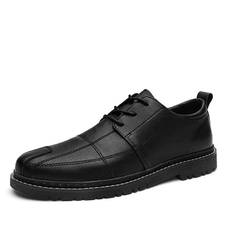 Black small leather shoes for men - melvincucci
