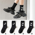 Black socks women luminous butterfly tube socks - melvincucci