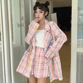 Blazer + high waist wide leg casual shorts suit - melvincucci