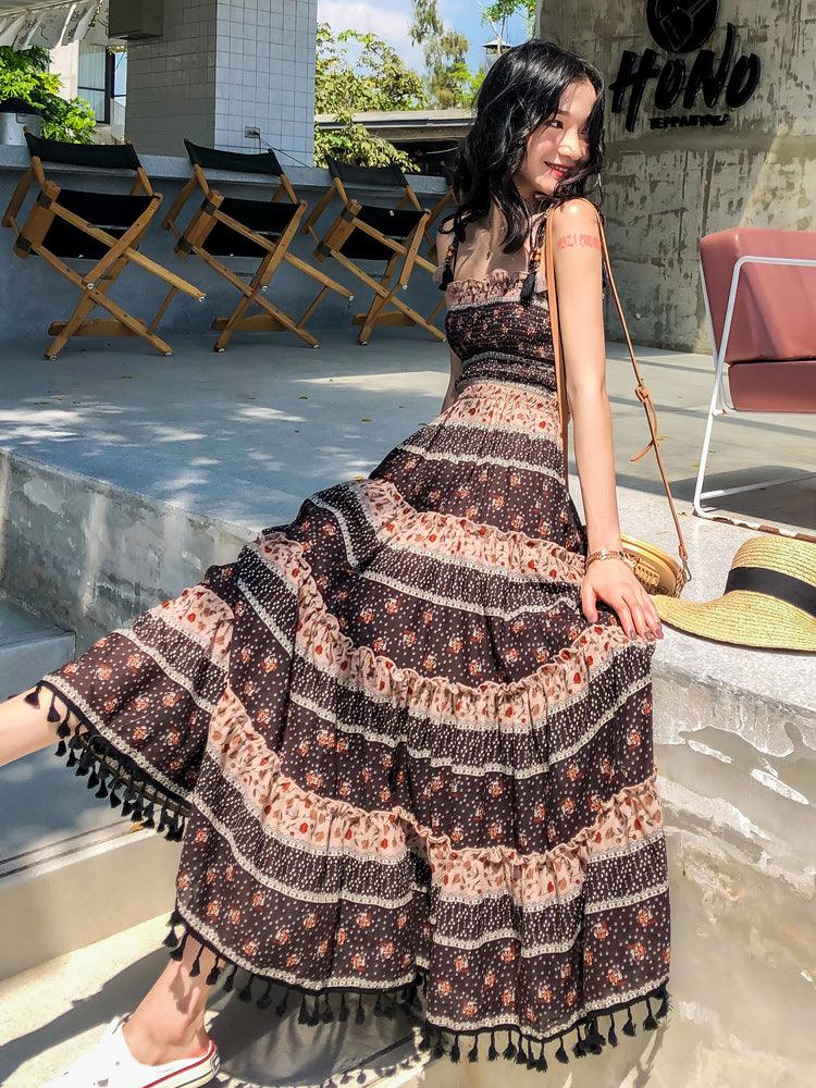 Bohemian seaside beach skirt women - melvincucci
