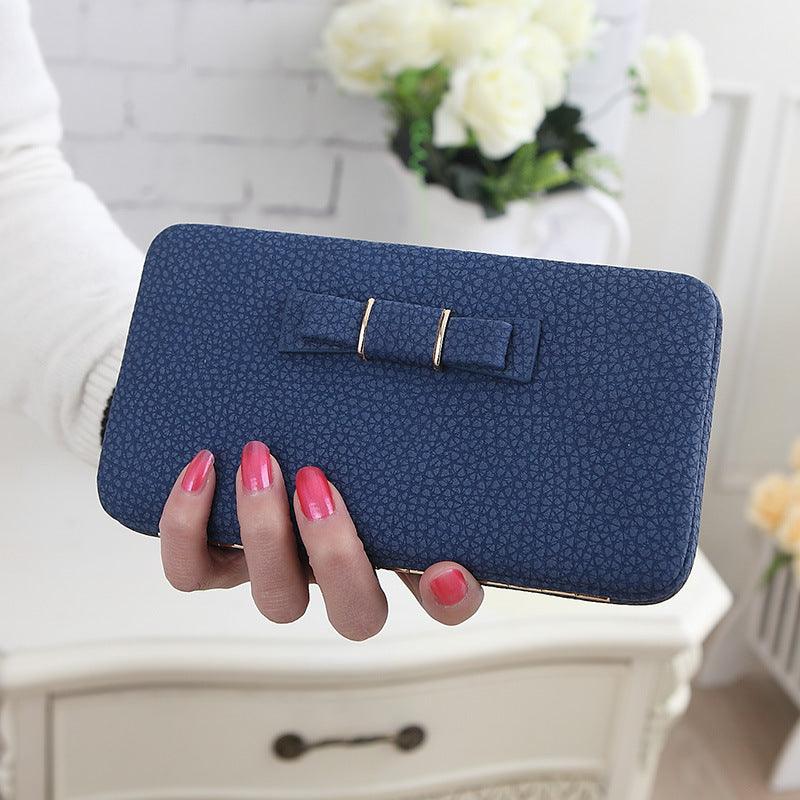 Bowknot Clutch Wallet Card/Phone Holder for Women Long Style Wallet - melvincucci