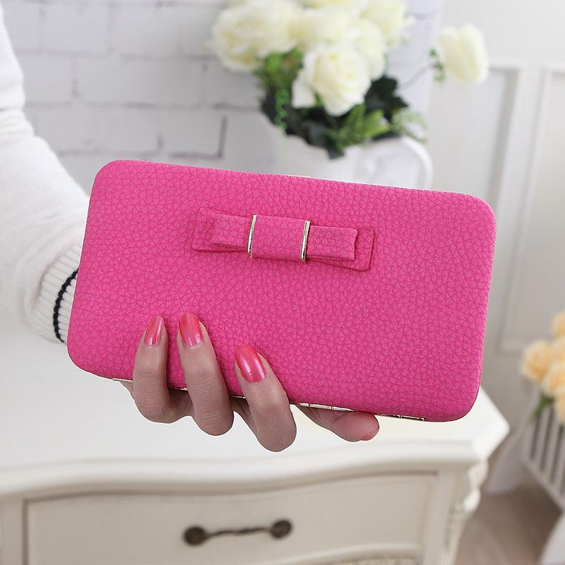 Bowknot Clutch Wallet Card/Phone Holder for Women Long Style Wallet - melvincucci
