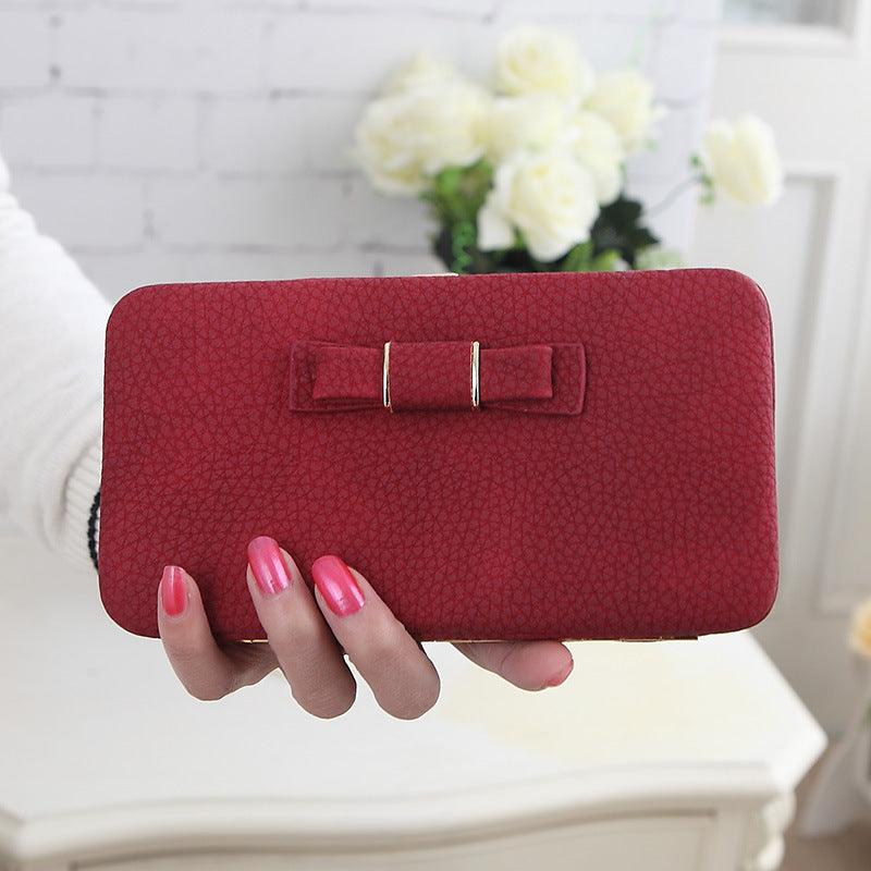 Bowknot Clutch Wallet Card/Phone Holder for Women Long Style Wallet - melvincucci