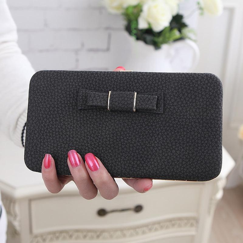 Bowknot Clutch Wallet Card/Phone Holder for Women Long Style Wallet - melvincucci