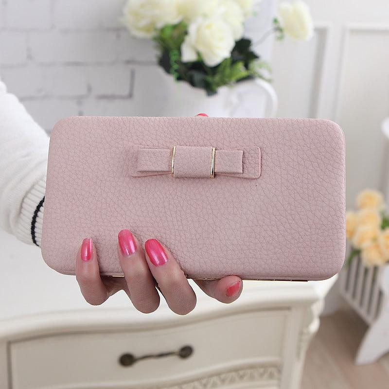 Bowknot Clutch Wallet Card/Phone Holder for Women Long Style Wallet - melvincucci