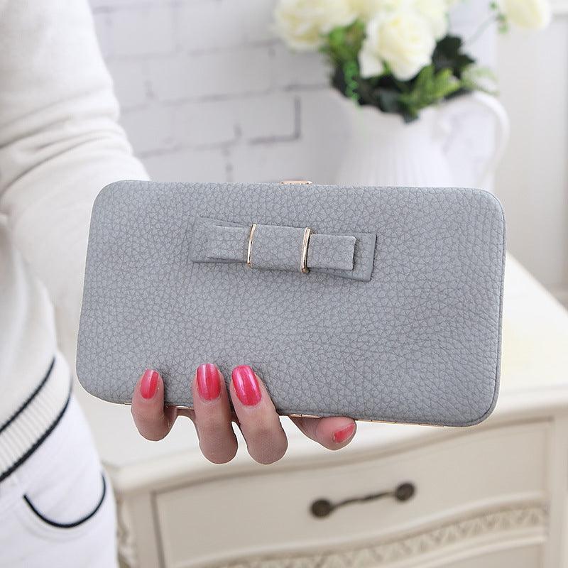 Bowknot Clutch Wallet Card/Phone Holder for Women Long Style Wallet - melvincucci