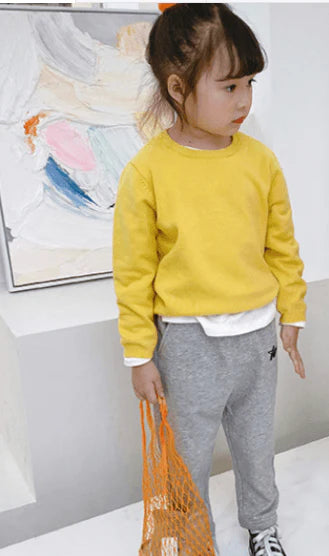 Boys Knitwear Girls Solid Color Base Shirt - melvincucci