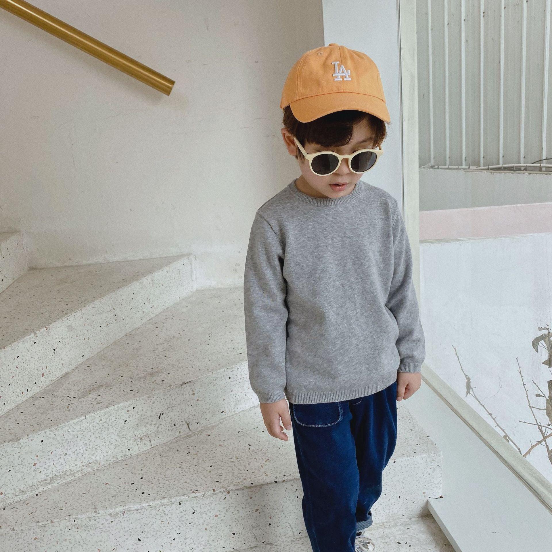Boys Knitwear Girls Solid Color Base Shirt - melvincucci