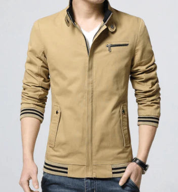 Brand New Spring Autumn Men Casual Jacket Coat Men's Fashion Washed Pure Cotton Brand-Clothing Jackets Male Coats - melvincucci