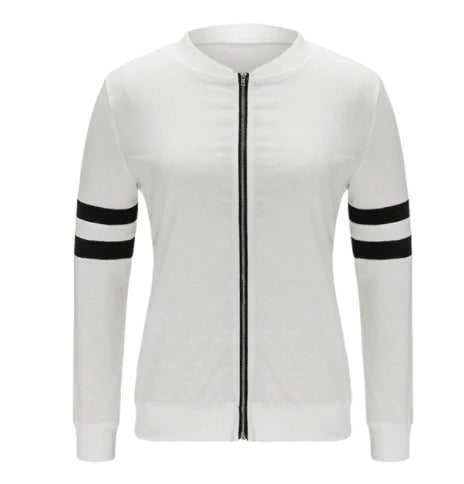 Brief Patchwork Sleeve Autumn Winter Women Basic Coats Jacket 2016 New Long Sleeve Baseball Jacket Outwear Bomber Jacket - melvincucci