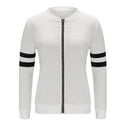 Brief Patchwork Sleeve Autumn Winter Women Basic Coats Jacket 2016 New Long Sleeve Baseball Jacket Outwear Bomber Jacket - melvincucci