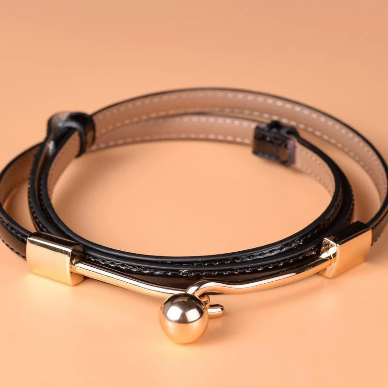 Bright Leather Fashion Korean Decorative Belt Women - melvincucci