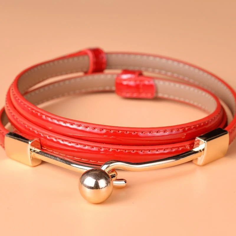 Bright Leather Fashion Korean Decorative Belt Women - melvincucci