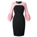 Bubble Sleeve African Large Patchwork Dress - melvincucci