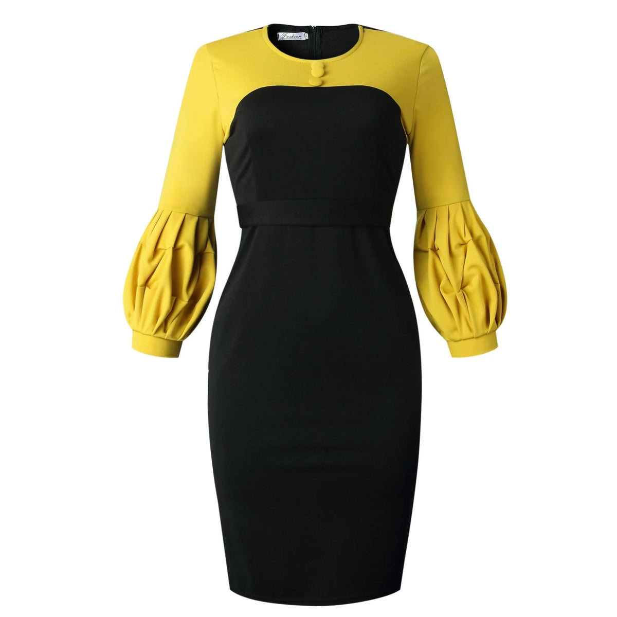 Bubble Sleeve African Large Patchwork Dress - melvincucci