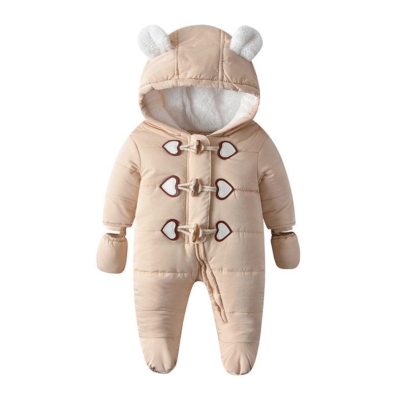 Baby Winter Clothes One-piece Thick Quilted Plus Velvet Warm Baby Cotton-padded Clothes - melvincucci