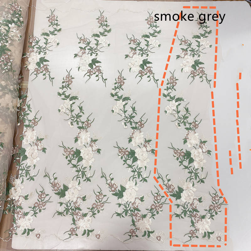 Dress Evening Dress Accessories Lace Fabric Multicolor Computer Embroidered Children's Clothing Decoration