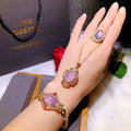Natural Powder Chalcedony Jewelry Set - melvincucci