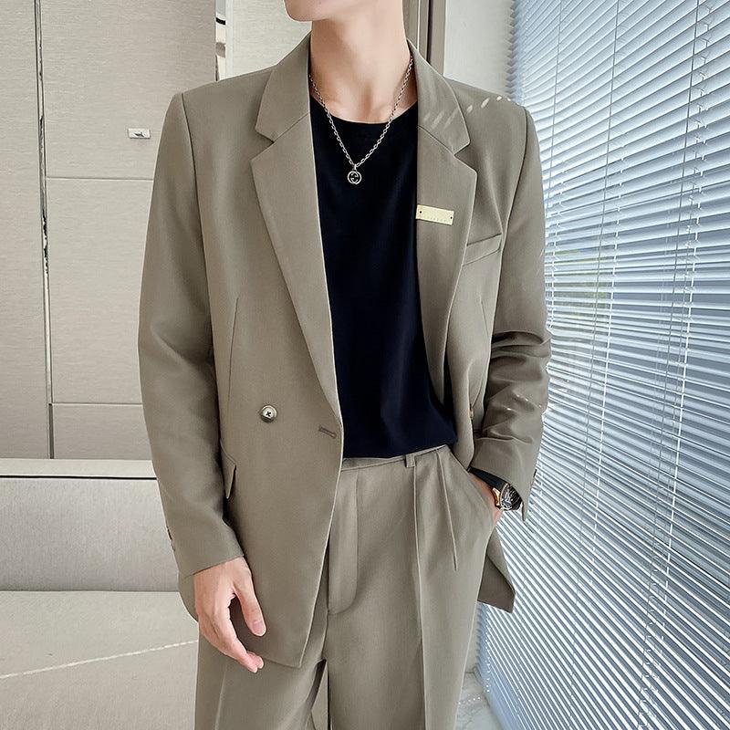 Men's Casual Light Mature Style New Men's Slightly Loose Pure Suit Jacket - melvincucci