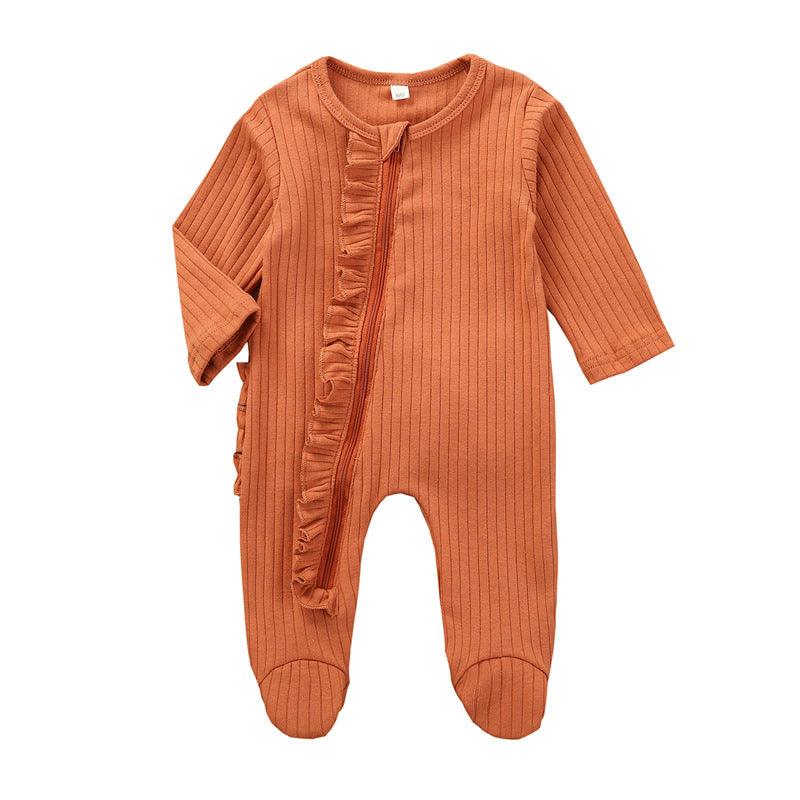Baby Rompers  Autumn Winter Boys Girls Long Sleeve Jumpsuit Romper Toddler Baby Solid Clothes Bebes Romper - melvincucci