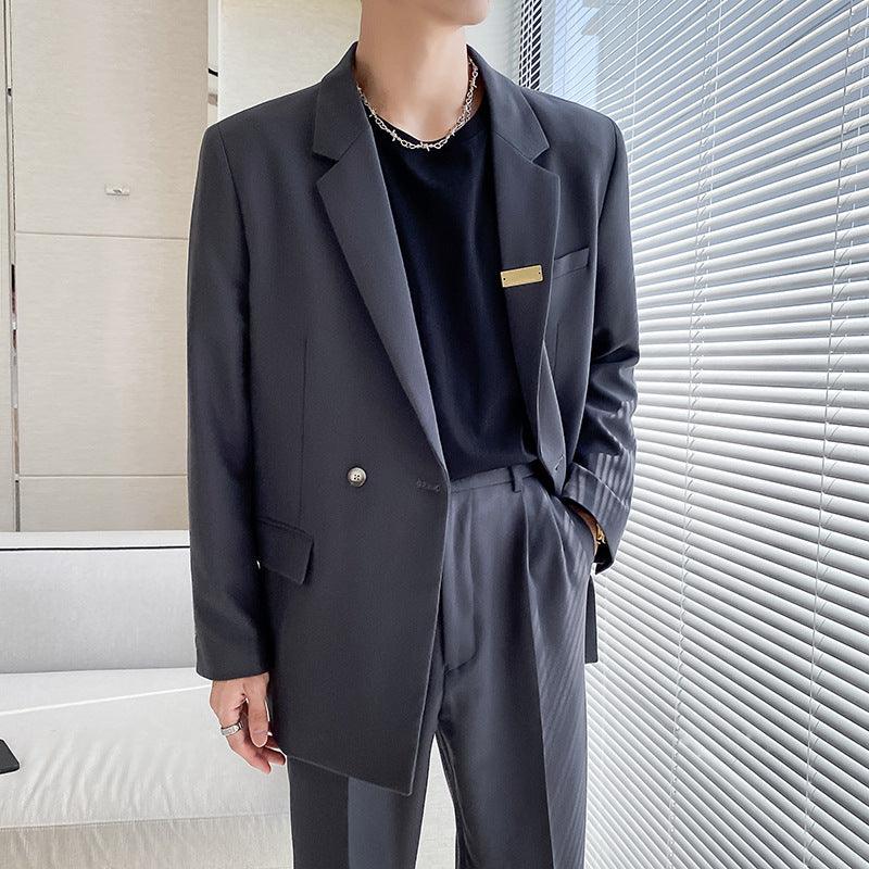 Men's Casual Light Mature Style New Men's Slightly Loose Pure Suit Jacket - melvincucci