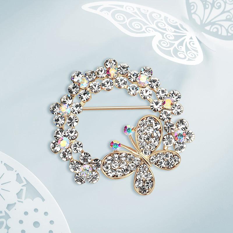 Butterfly Full Fashion Alloy Diamond Brooch - melvincucci