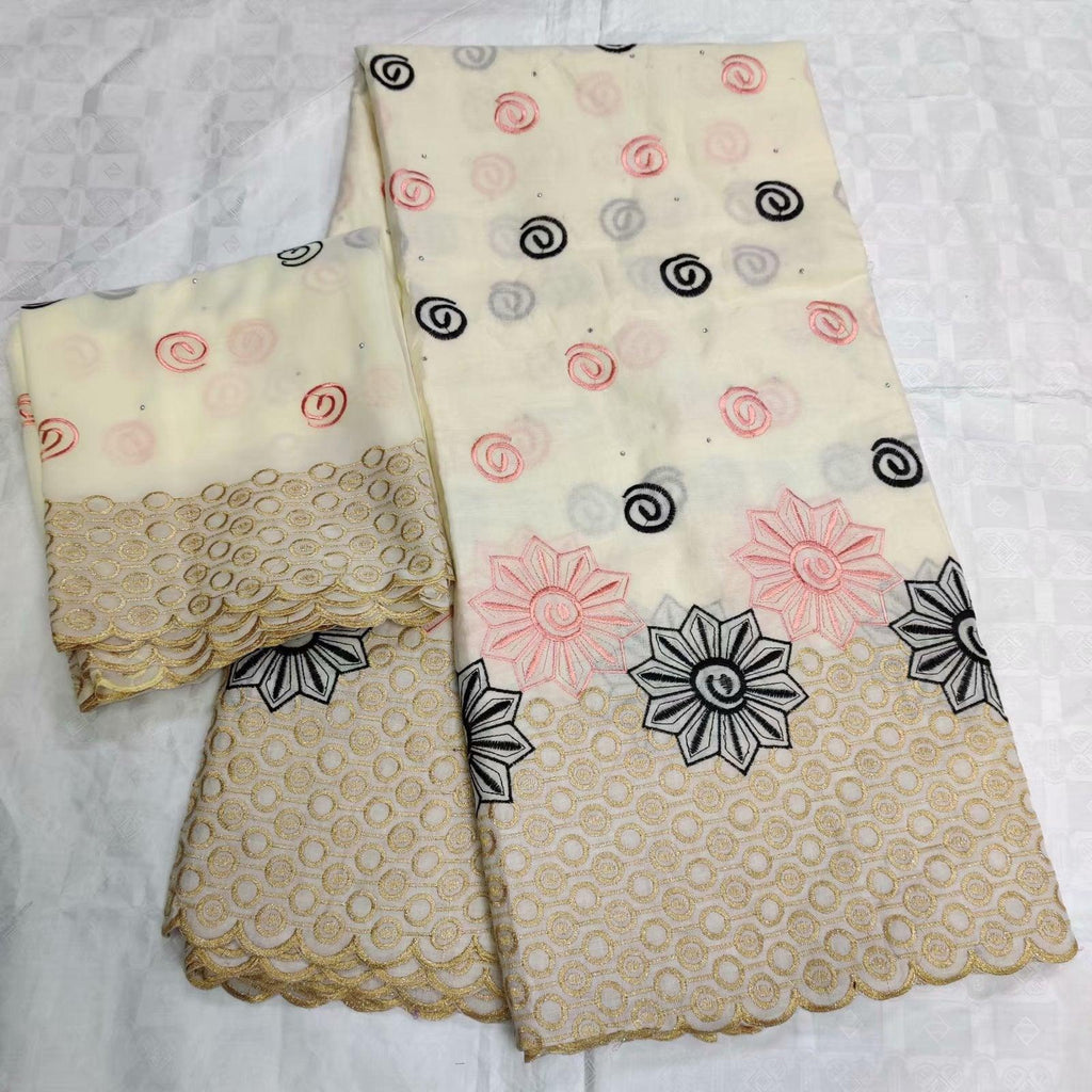 Cotton Dress Fabric, Clothing Accessories, Multi-color Wedding Embroidered Fabric - melvincucci
