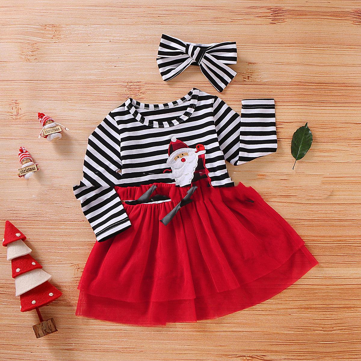 Christmas Girls Net Yarn Princess Dress - melvincucci