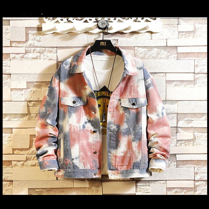 Camouflage color denim jacket men - melvincucci