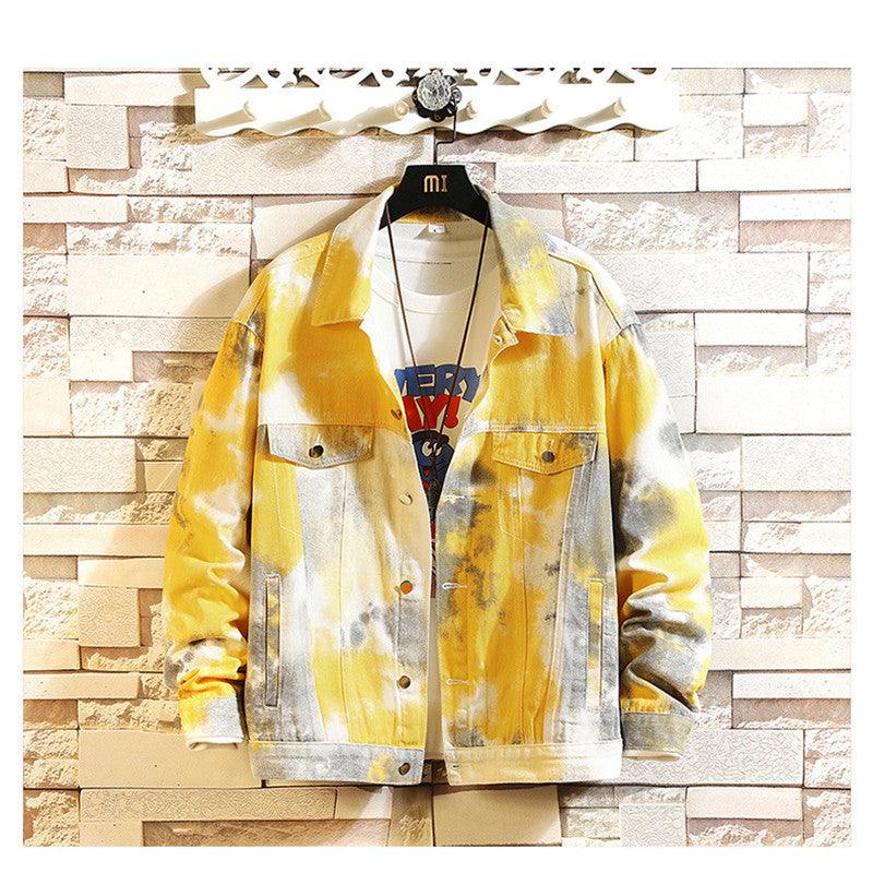 Camouflage color denim jacket men - melvincucci