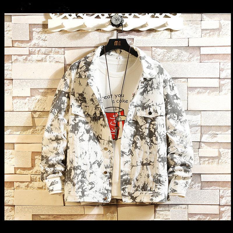 Camouflage color denim jacket men - melvincucci