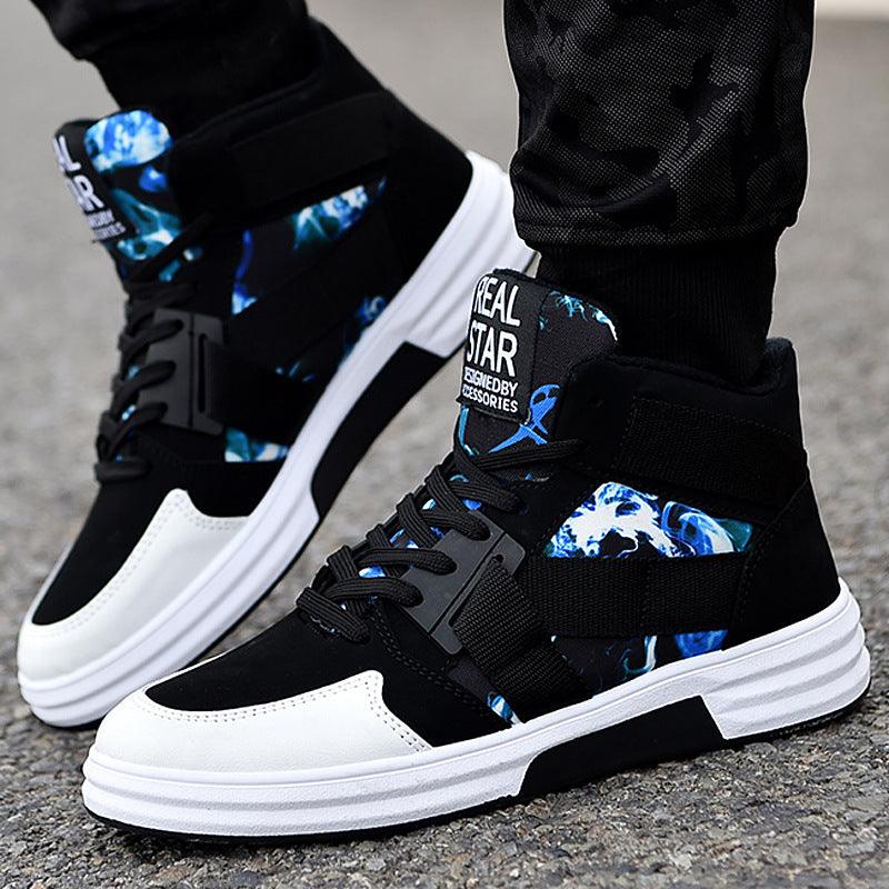 Camouflage High-Top Lace-Up Shoe - melvincucci