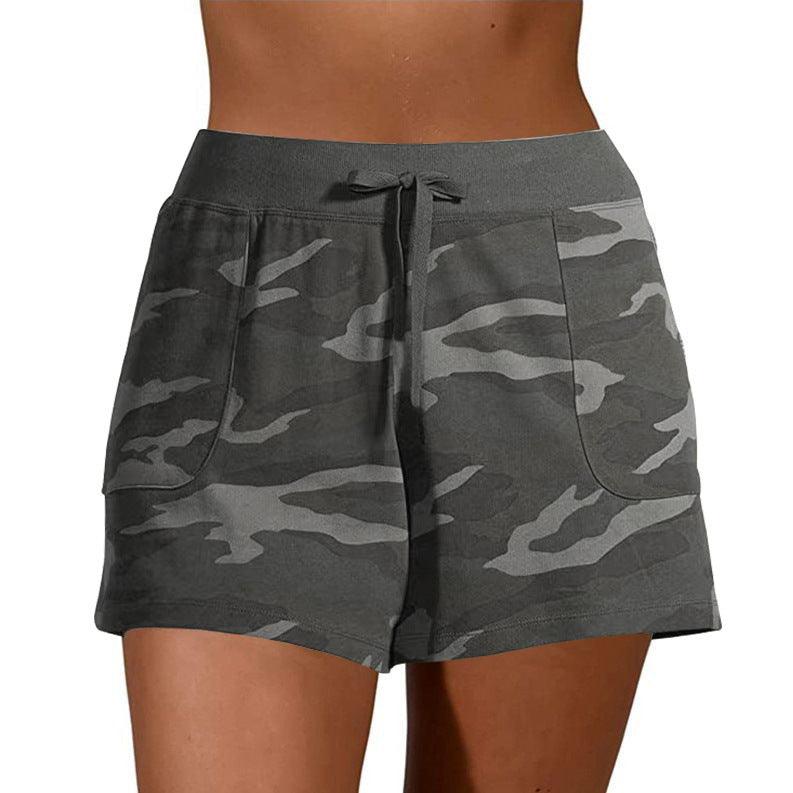Camouflage Sports Lace-Up Casual Shorts Women - melvincucci