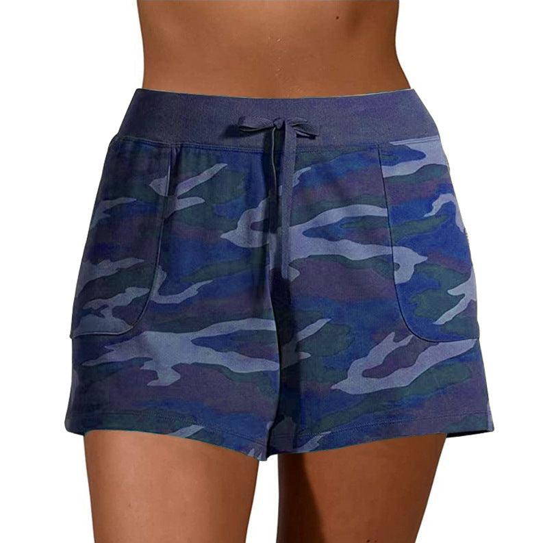 Camouflage Sports Lace-Up Casual Shorts Women - melvincucci