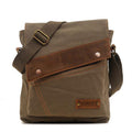 Canvas bag men and women vertical crossbody bag shoulder bag retro - melvincucci