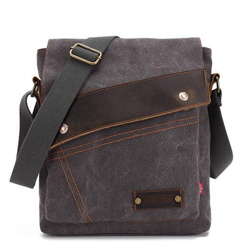 Canvas bag men and women vertical crossbody bag shoulder bag retro - melvincucci