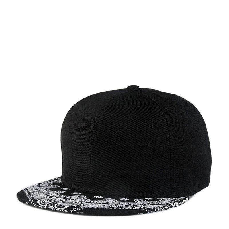 Cashew Flower Korean Hip-hop Hat Flat Brim Hat Fashion Print Baseball Cap For Men - melvincucci