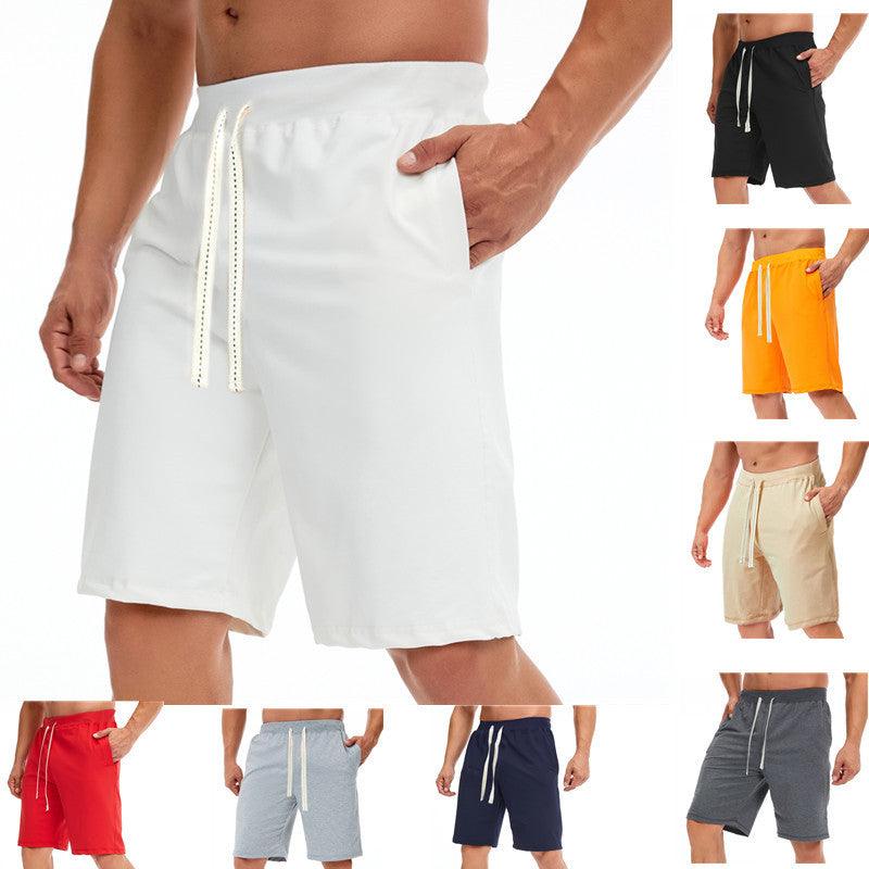 Casual Five-point Pants Mid-pants Beach Pants Plus Size Drawstring Sports Pants Men - melvincucci