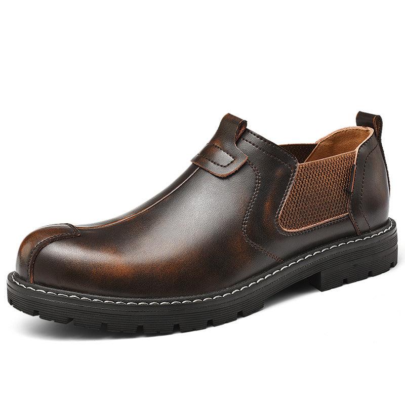 Casual leather shoes men loafers - melvincucci