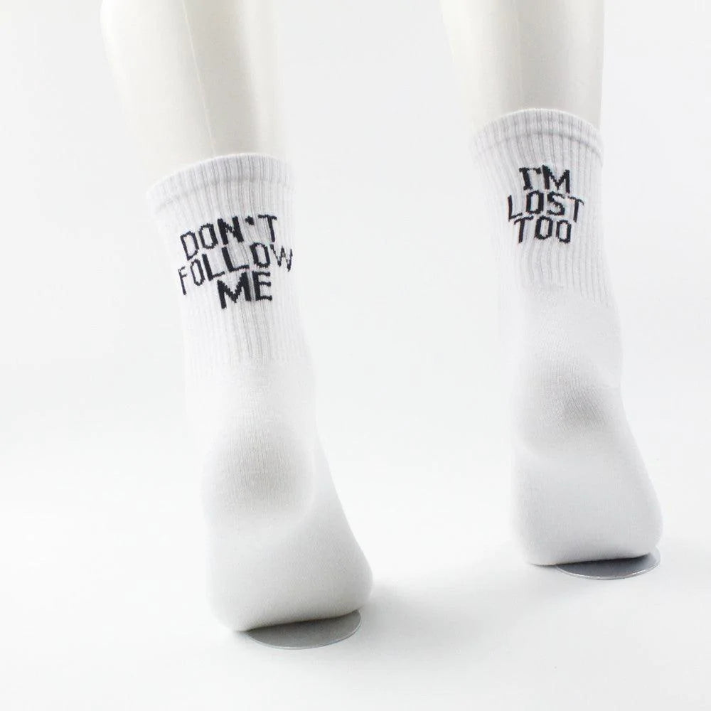 Casual Men And Women English Alphabet Socks In Tube Socks - melvincucci
