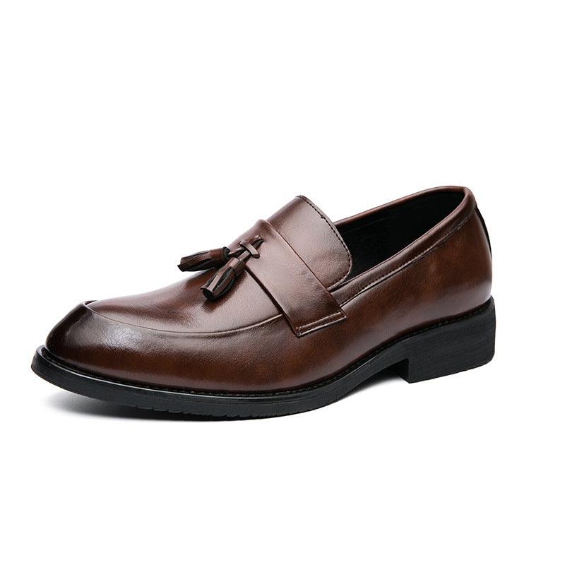 Casual Men Loafers Classic Tassel Men Leather Shoes Wedding Men Dress - melvincucci
