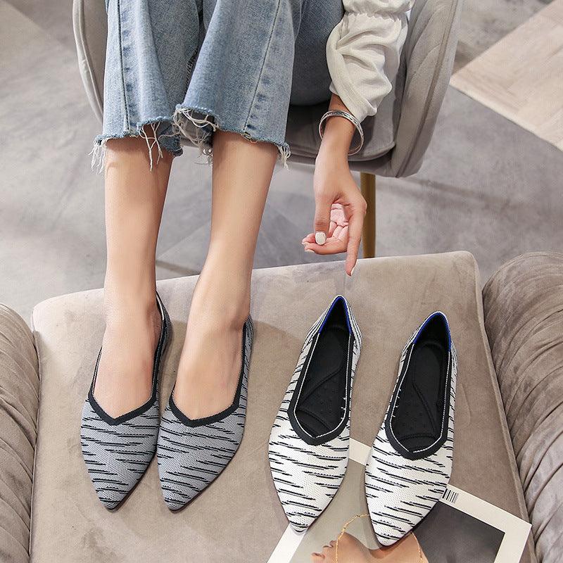 Casual Mesh Women Shoes Slip On Loafers Flats Espadrille Ballerina Shallow Single Shoe Walking Canvas Lady Footwear Plus Size 43 - melvincucci