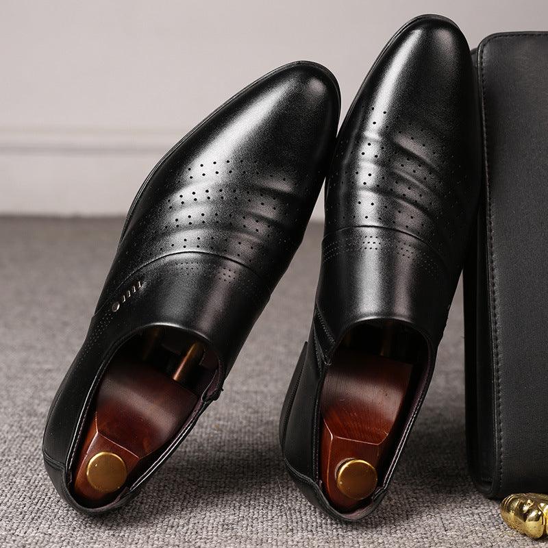 Casual pointed toe shoes men leather shoes men - melvincucci