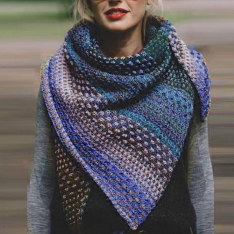 Casual Printed 5-color Striped Scarf Women - melvincucci