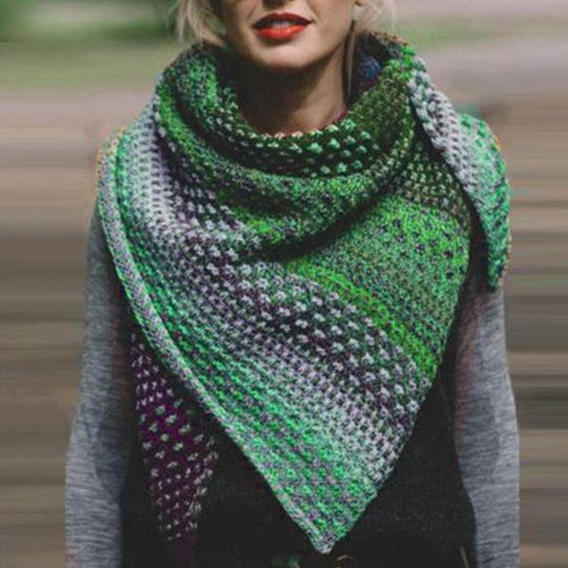 Casual Printed 5-color Striped Scarf Women - melvincucci