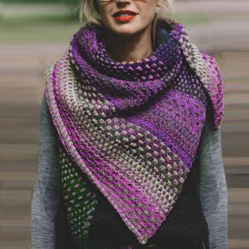 Casual Printed 5-color Striped Scarf Women - melvincucci