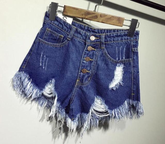 Casual Summer Women Denim Short High Waists Sexy Short Jeans - melvincucci