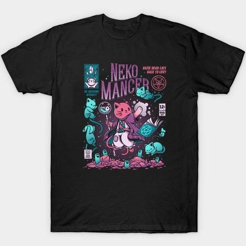 Cat anime T-shirt men - melvincucci